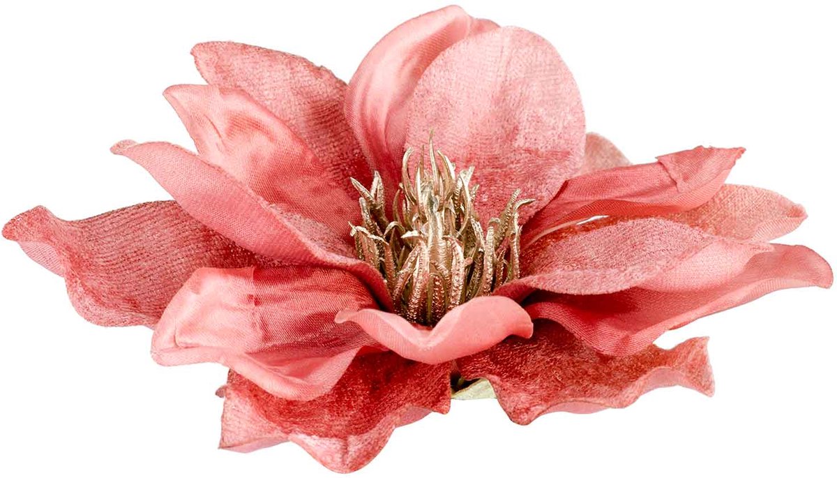 Cosy @ Home Clip Magnolia Oud Roze 15x15xh6cm Kunsts