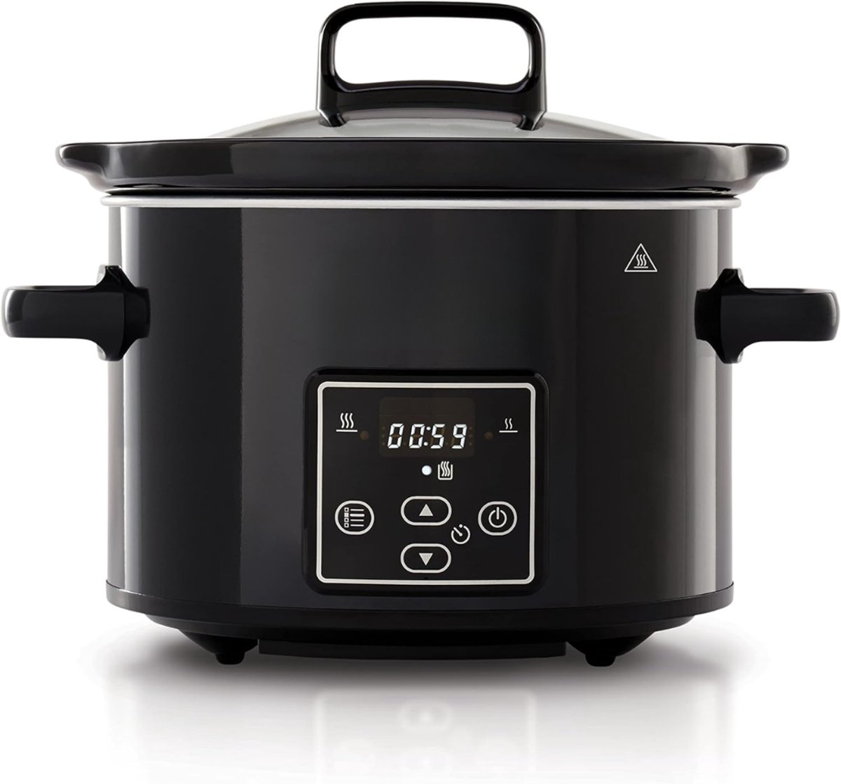 Ploutos® Slowcooker Met Timer -Programmeerbare Slowcooker en Multicooker – LCD Display – Zwart 28cm x 28cm x 21cm