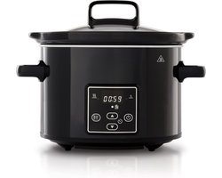 Slowcooker Met Timer - Programmeerbare Slowcooker en Multicooker - Slowcooker - Zwart 28cm x 28cm x 21cm
