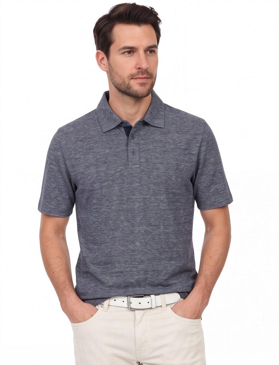 Casa Moda poloshirt korte mouw blauw