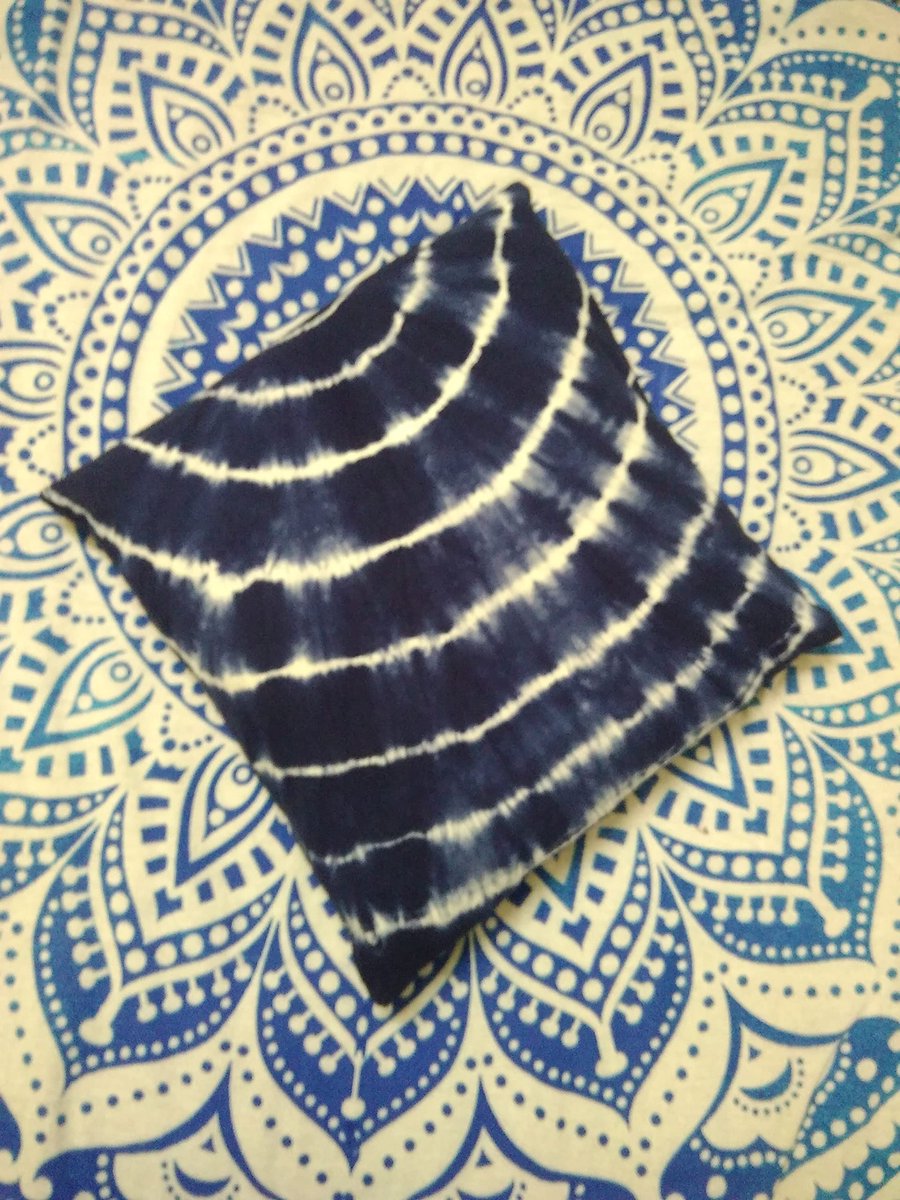 wit verspreid halve cirkel kussen, Tie Dye kussens, decoratieve katoenen worp, Shibori kussenslopen, outdoor kussenhoes 16x16, Bohemian Pillow Shams (2) (20)