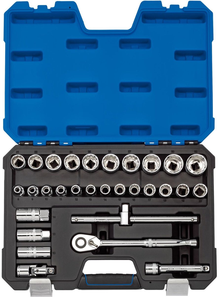 Draper Expert 1/2" Doppenset + bougiedoppen, 30-delig