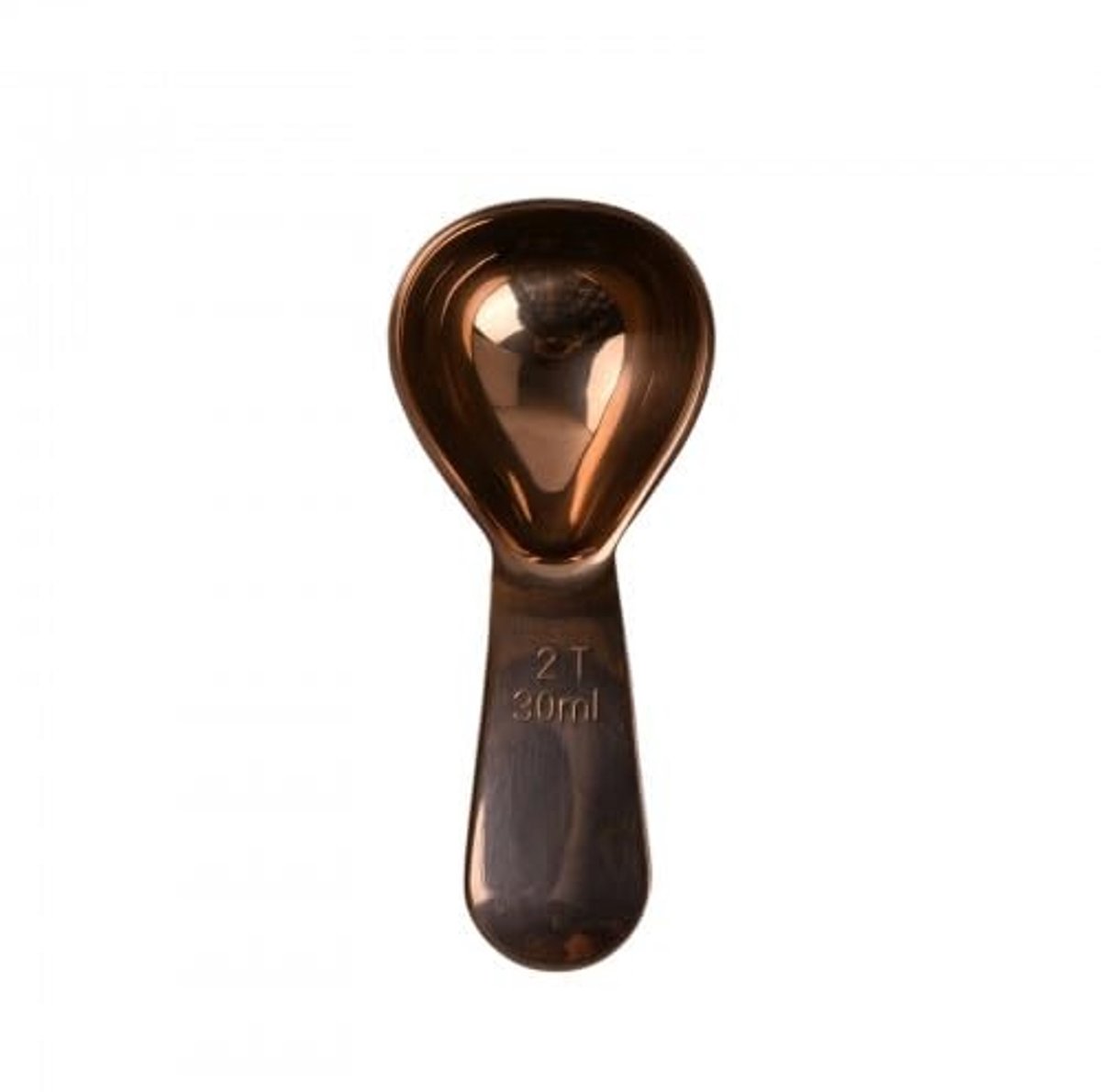 Dailygoods - 30 ml koffielepelportioneerder van 304 roestvrij staal (roségoud), maatlepel met korte handgreep, vaatwasmachinebestendig, doseerlepel voor koffiebonen, eiwitpoeder, bakingrediënten