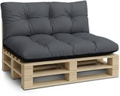Palletkussens Outdoor Kussen Zitkussen 120x80 cm - Kussens voor pallets Euopallets palletbank en palletmeubels palletkussens 120 x 80 Grafiet