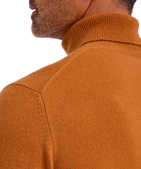 FALKE Luxury Classic Rollneck hoge kwaliteit elegant kasjmier coltrui heren bruin - maat S