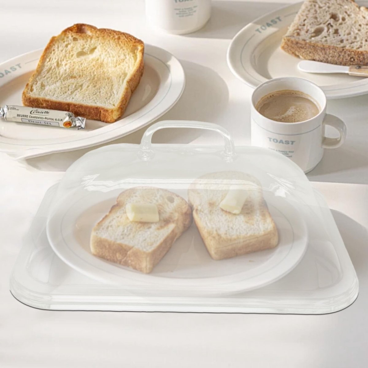 Dailygoods- Voedselcover Rechthoekig - Transparante Deksel - Splatter Bescherming - Kookgerei - Bakvormen - Keuken Accessoire - Voedselbescherming