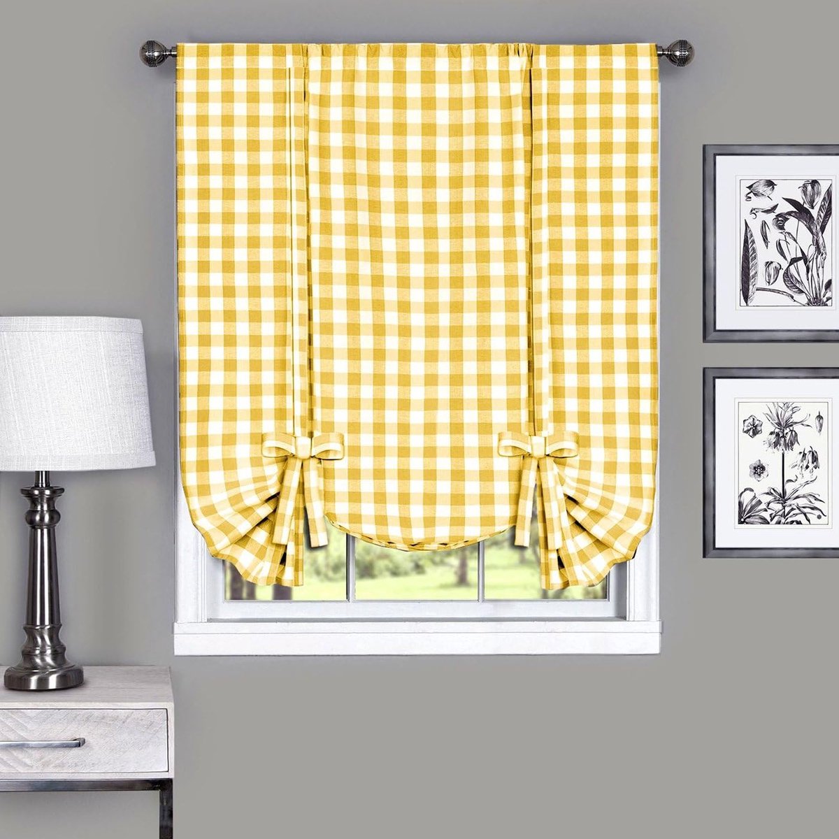 Home Decor Raamgordijn, geruit, 107 cm breed, 160 cm lang, bordeauxrood en ivoorkleurig ruitpatroon, lichtfilterende boerderijgordijnen voor slaapkamer, woon- en eetkamer, bordeauxrood