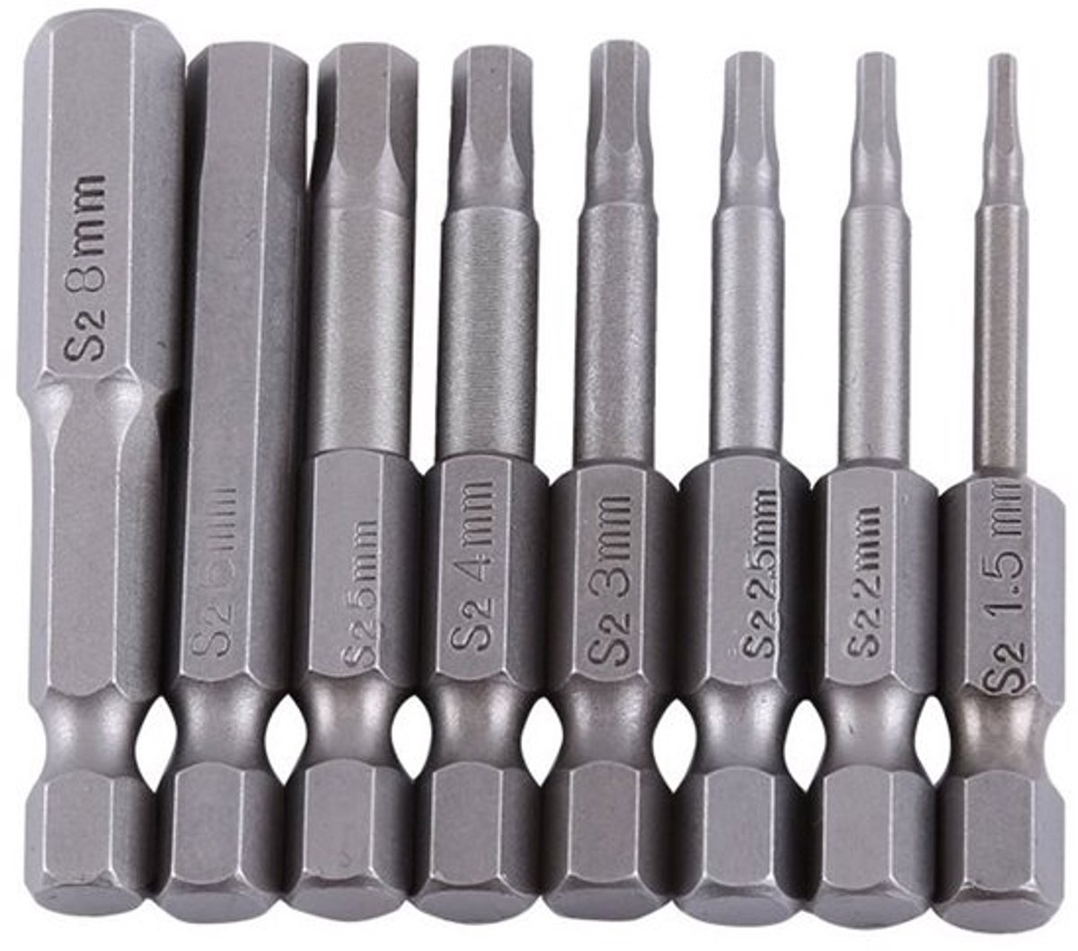 Dailygoods - 50Mm Magnetische Hex Schroevendraaier Bits - S2