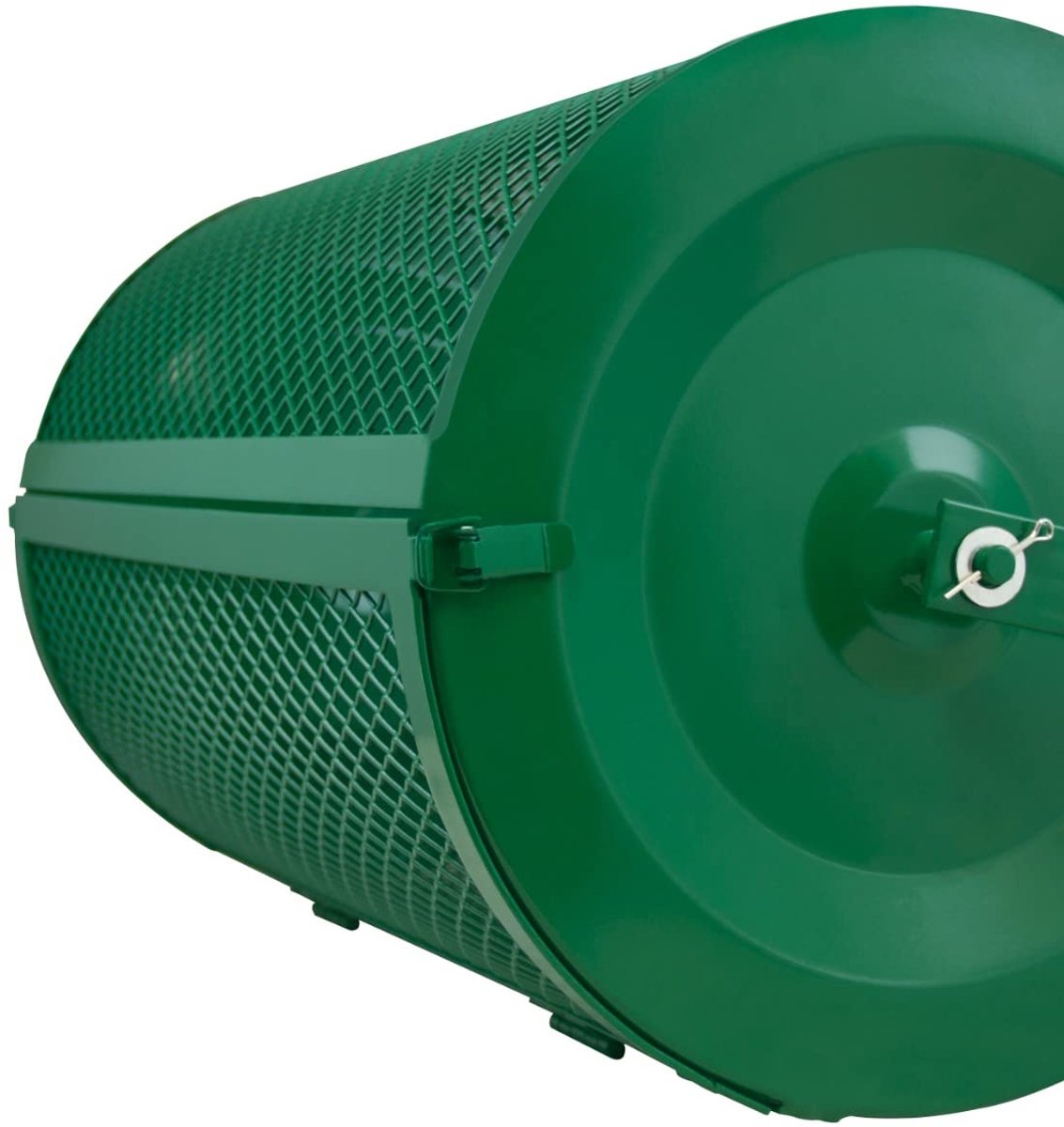 Verspreider Rol 65.5 cm Veenmos Tuinaarde Zaaien Meststof Mest Tuin Gazon Uitschuifbare Handgreep 80L Capaciteit Groen Stalen Mesh Mand Vergrendelde Kooi Lichtgewicht GRATIS Handschoenen