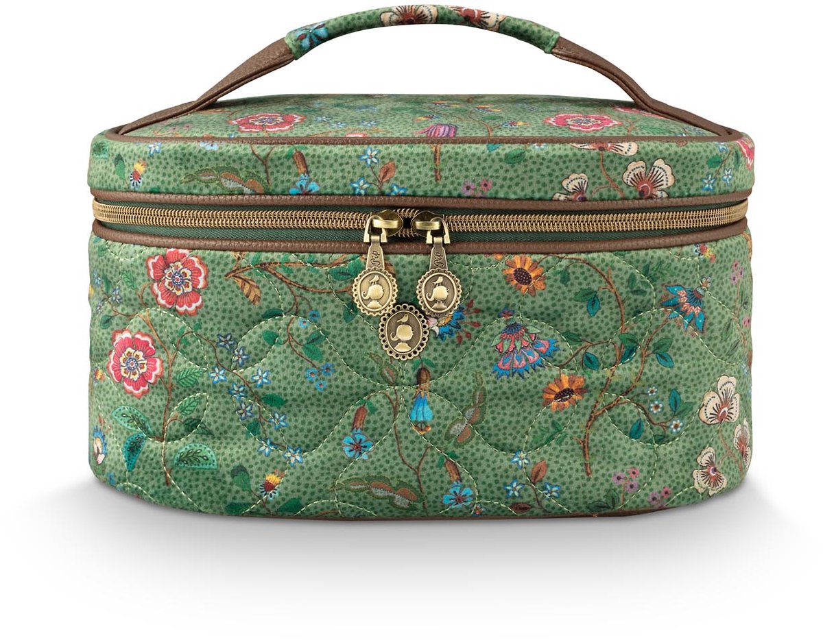 Pip Studio - Beautycase - Cleo Flora Bangalore - Groen - 26x16x16cm