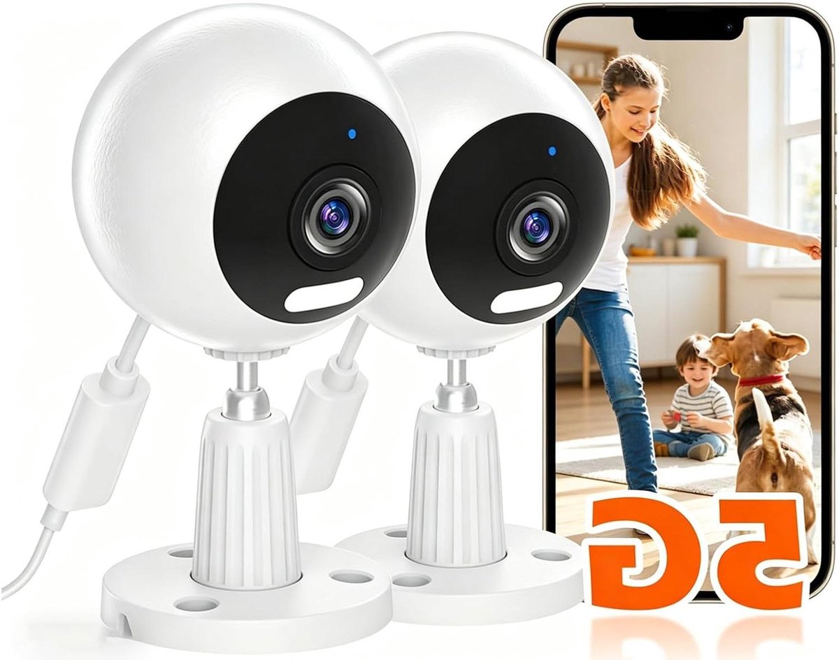 Binnen Camera - IP Camera Beveiliging - Huis Beveiliging - Kleur Nachtzicht - 3MP - Wit