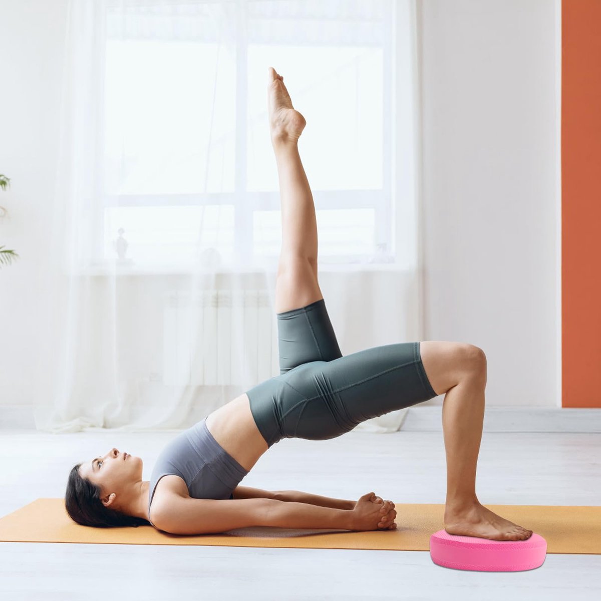 Balanskussen, van thermoplastisch elastomeren, zacht, comfortabel, full-body training, balanskussen voor fitness, work-out-training, geschikt voor thuis, werk