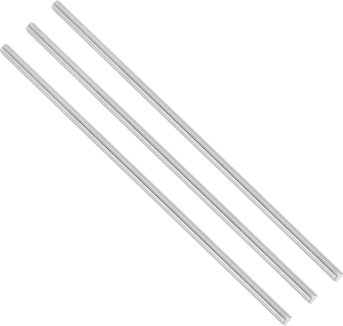 3 stuks draadstang 1/4-28 UNF 200 mm lengte, 304 roestvrij staal volledige draadstang rechtsdraads schroef voor ankerbouten klemmen ophangbeugel en U-bout