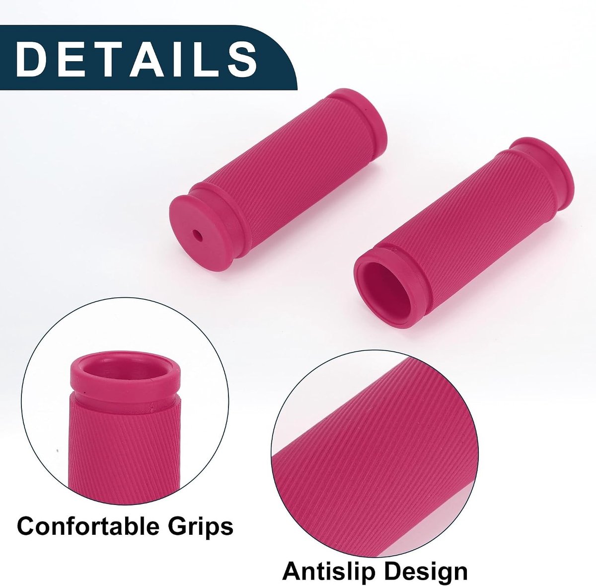 Zachte Fietsstuurgrepen 85 mm - Roze End Grip Protectors voor Fietscomfort en Grip, 1 Paar
