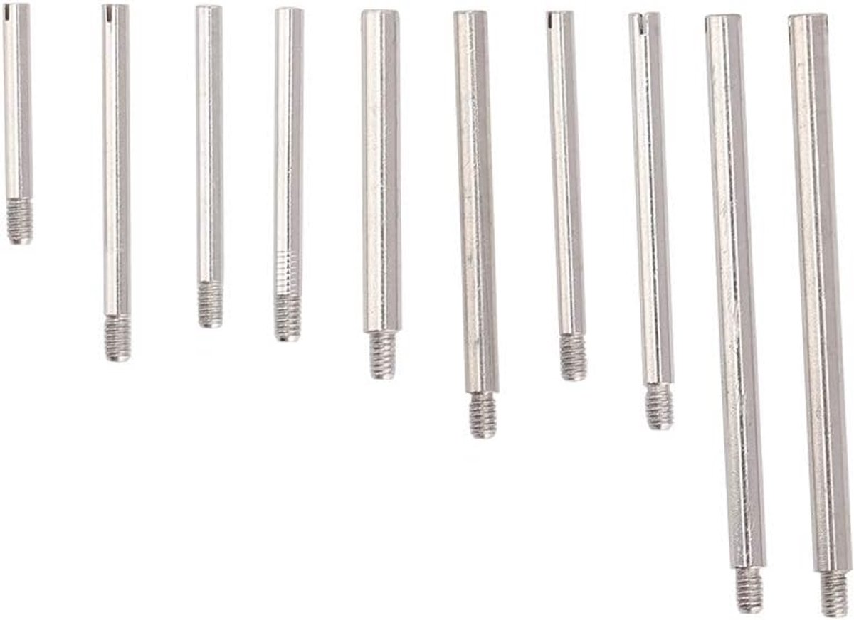 horlogeband-schakelpennen, schroefset ─10 maten, horlogereparatiegereedschap, accessoires met opbergdoos voor horlogemakers en reparatiemedewerkers (100 stuks)