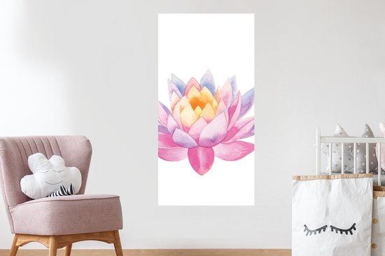 Stickers Stickers muraux - Aquarelle - Bloem - Nénuphar - 60x120 cm - Feuille adhésive