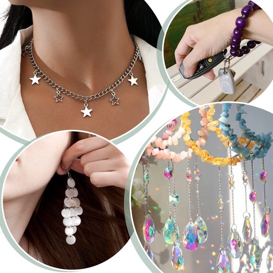 500 stuks Sleutelringen Splitringen Dubbele Lussen Kleine Metaal Open Buigringen 6 mm Ronde Sleutelhangers voor doe-het-zelf Sieraden Kettingen Armbanden Oorbellen — afbeelding 4