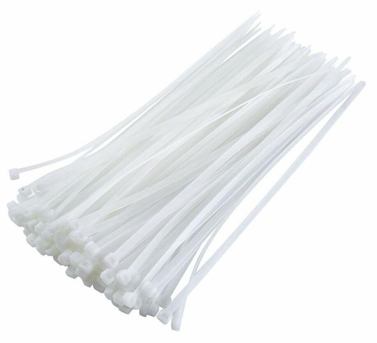 Kabelbinders - 100 stuks, klemmen, flenzen, Rislan - 100x2,5mm, wit