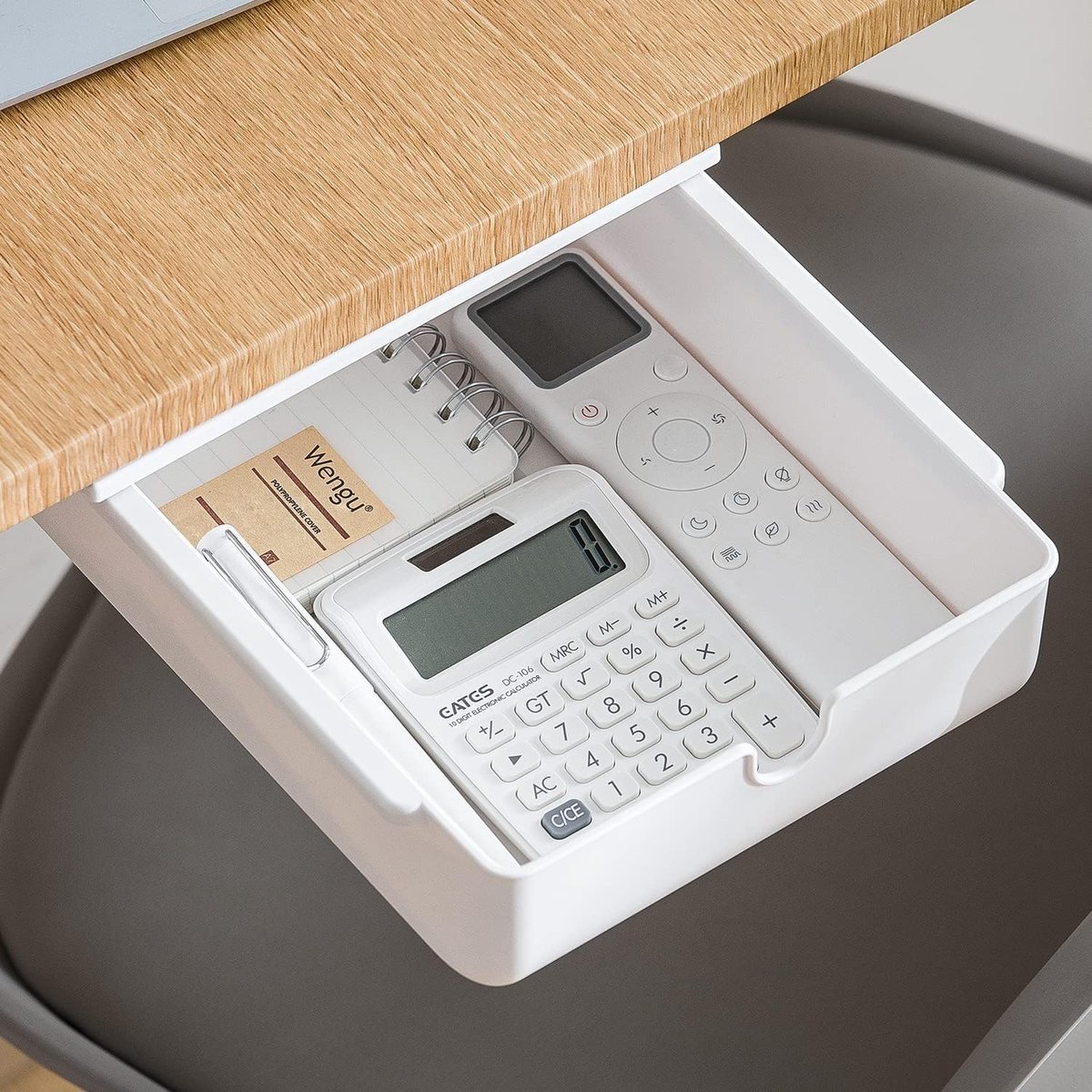Onderbureau Opbergtray, Mini Lade Organizer voor Kantoor, Zelfklevende Opbergdoos, Verbeterde Ruimtebesparing en Stijlvolle Oplossing voor Bureauaccessoires