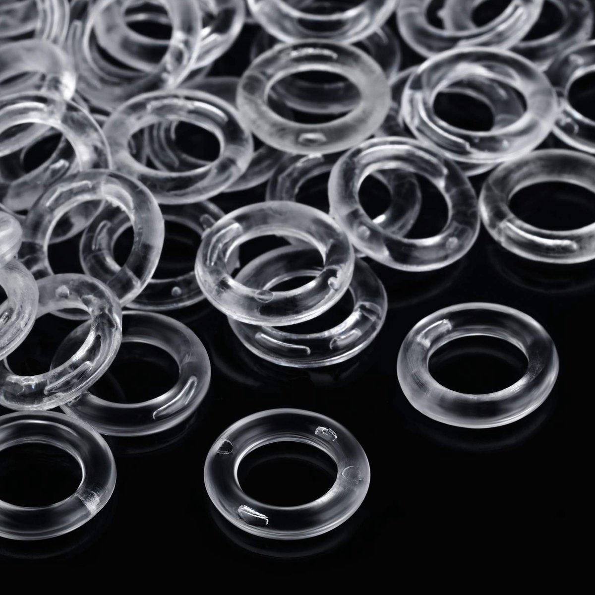O-ringen, kunststof ringen voor Romeinse tinten (transparant, 13 mm)