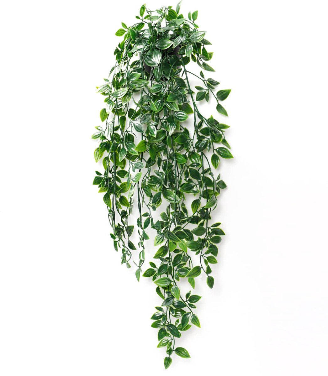 1 Stuks Kunstmatige Hangende Planten met Potten 50 cm Lange Kunstmatige Klimop Eucalyptus Bladeren Mandala Groen Potplanten voor Thuis Binnen en Buiten Decor