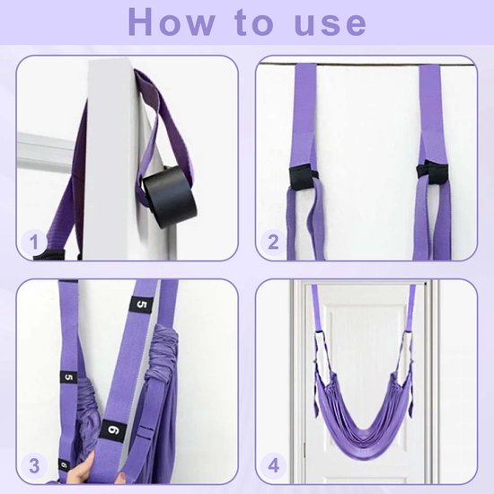 Yogahanddoek, Yogadoek Om Op Te Hangen, Yogariem, Stretchband Om Uit Te Rekken, Aerial Yoga Hangmat, Stretchband Voor Taille, Geschikt Voor Pilates En Ballet — afbeelding 2