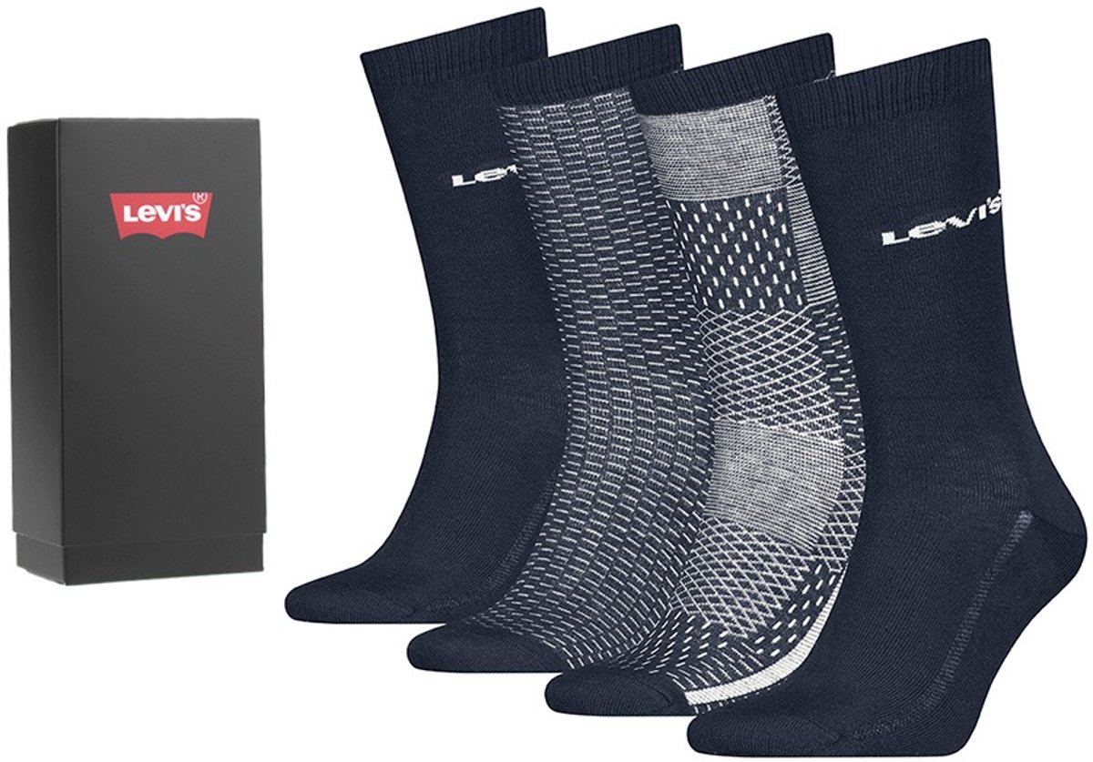 Levi’s heren giftbox 4P sokken Blauw