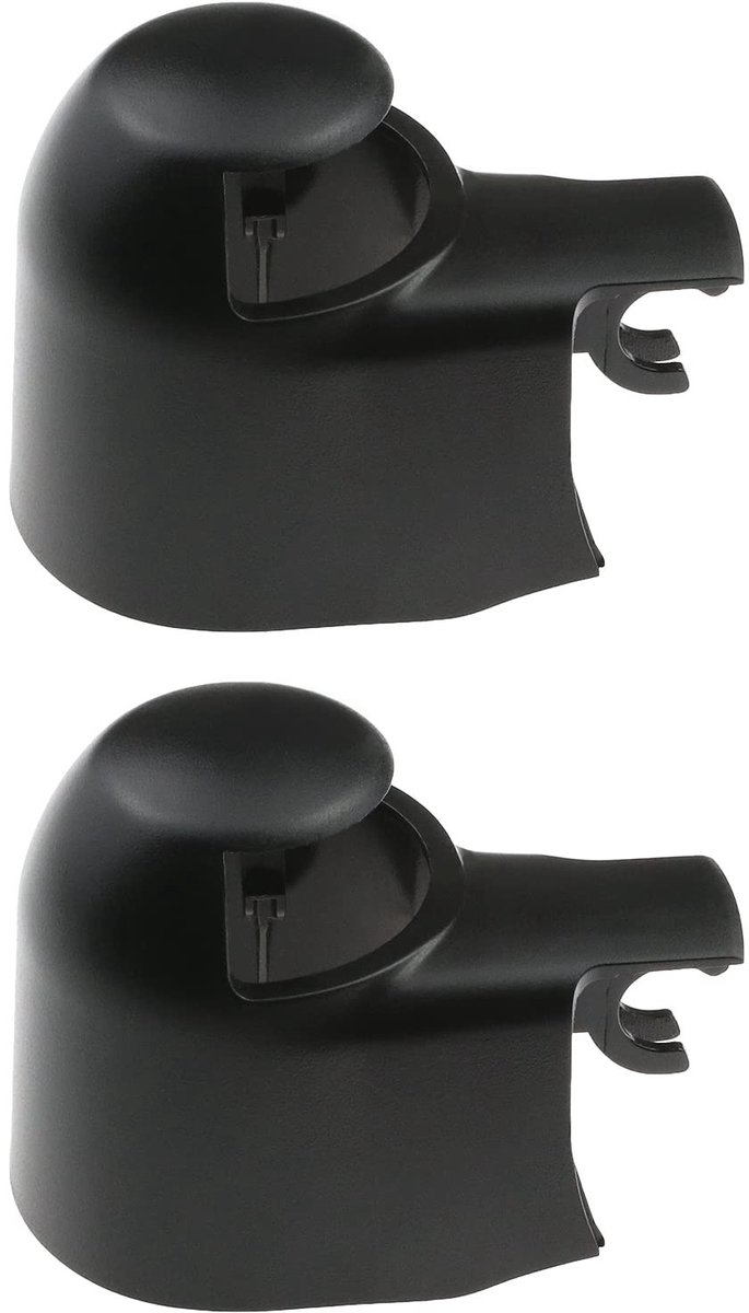 Dailygoods- Achterruitenwisser Armkappen - 2 Stuks - Kunststof - Compatibel met T5/T6/Golf - Hoogwaardig Materiaal - Afmetingen 8,8 x 46 mm - Wisserkap