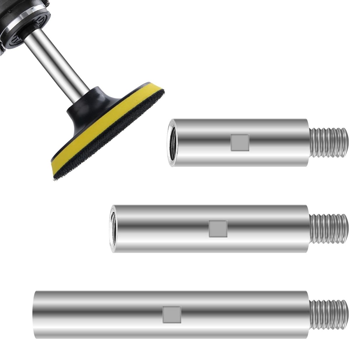 Dailygoods- Haakse Slijper Verlengstang - M14 Aluminiumlegering - 75/100/140 mm - Verbindingsstang - Polijstmachineverlenging - Duurzaam en betrouwbaar - Verlengstuk