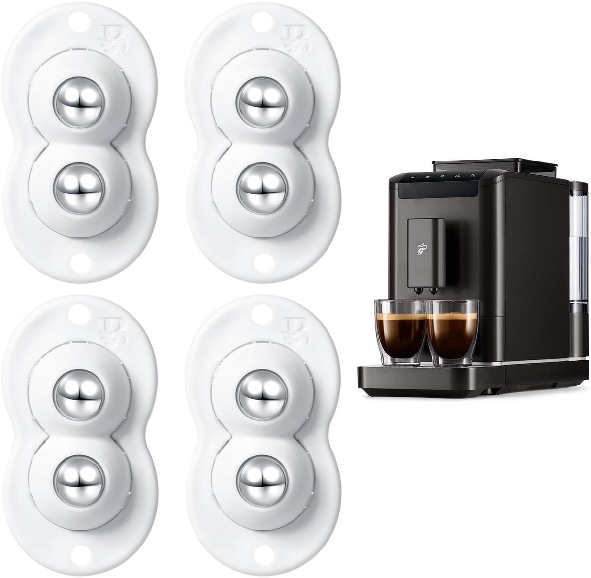 Dailygoods- Draaibare Wielen - Zelfklevende Zwenkwielen - Meubelwieltjes - Universele Wielen - Sterk/duurzaam - Set van 4 - Meubelwielen