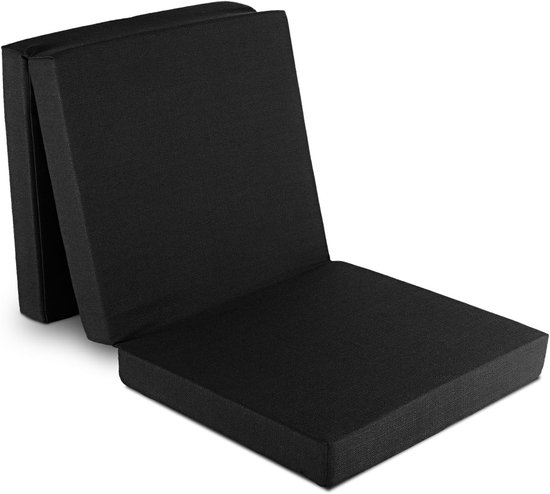 Vouwmatras - Opvouwbaar bed - Gasten ontvangen - Ruimtebesparend ontwerp - 70 x 195 cm - Zwart — afbeelding 5