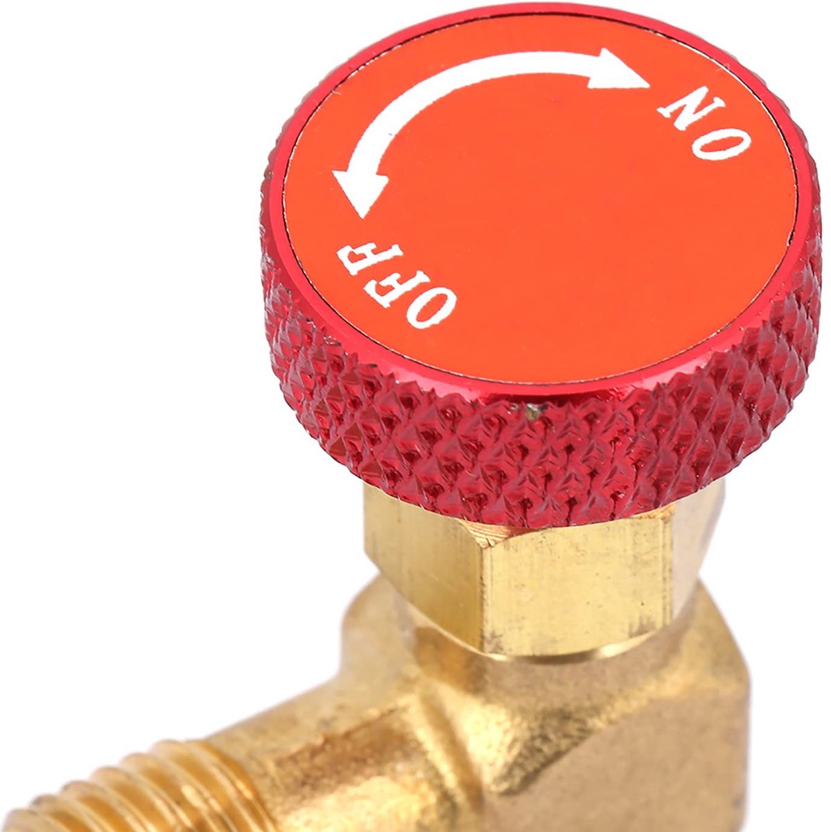 Dailygoods - Regelventiel Adapter R410a - Flexibele Airconditioning Messing - Veiligheidsventiel 1/4 Naar 5/16 - Duurzaam en Betrouwbaar - Voor Koelmi...
