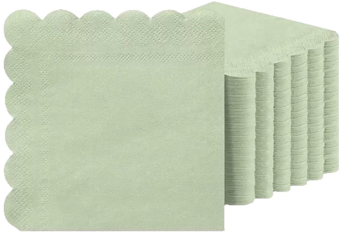 Servetten voor feestjes en verjaardagen, 31 x 31 cm, tafeldecoratie, cocktailservetten, ideaal voor feesten, bruiloften, vieringen, babyshowers, kanten rand