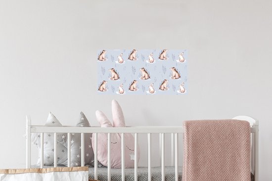 Stickers Stickers muraux - Hiver - Ours - Lapin - Motifs - 40x20 cm - Feuille adhésive
