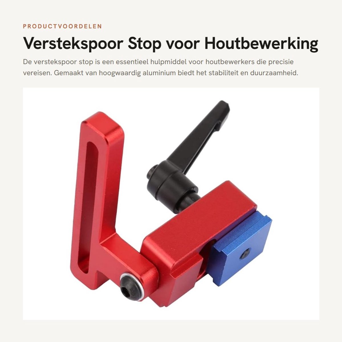 Dailygoods- Verstekspoor Stop Aluminium - Houtbewerking Tool - Nauwkeurige Lengte Limiter - Slijtvast en Duurzaam - 30 Type - Handgereedschap - Houtbewerkingsstop