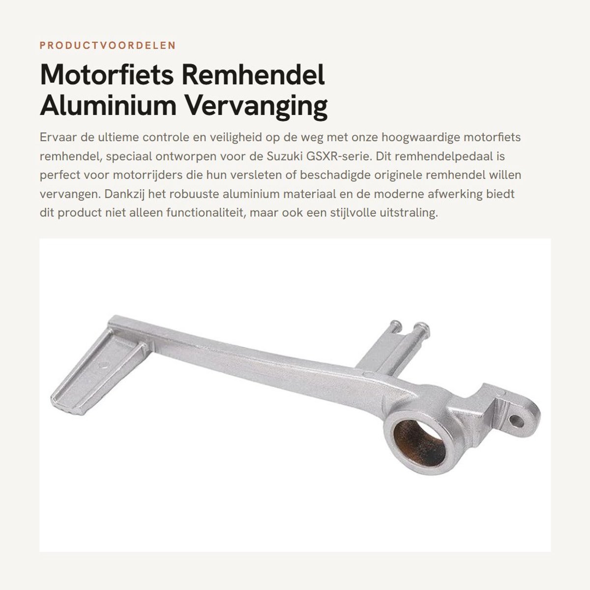 Dailygoods- Remhendel Vervanging - Aluminium - Hoge Hardheid - Slijtvast - Geschikt voor Suzuki GSXR600/GSXR750/GSXR1000 - Professioneel Vakmanschap - Rempedaal