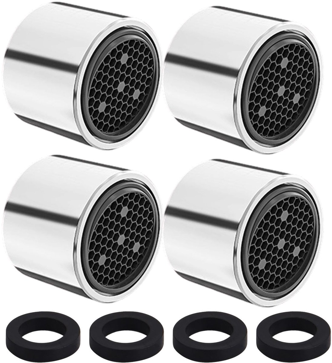 Kraanbeluchter F22 4-pack - vervangingsmondstuk - 22 mm vrouwelijke schroefdraad - ShopVlot