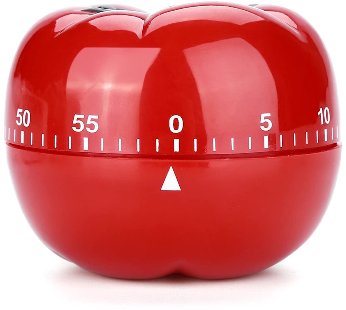 Keukentimer 60 minuten - mechanisch in tomatenvorm - groot formaat 7,2 x 5,5 cm - ideaal voor bakken en koken - ShopVlot