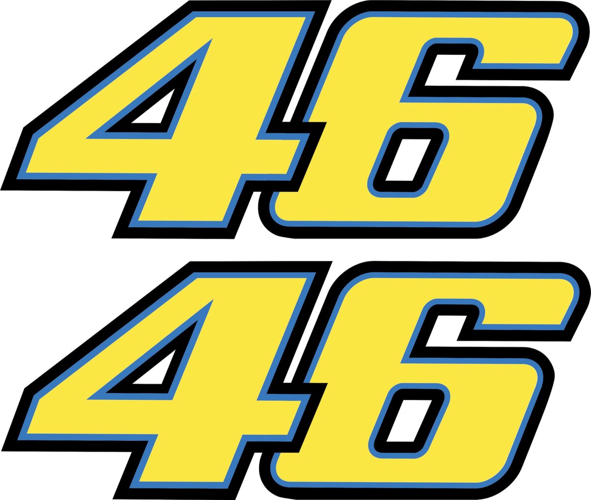 Motorsticker Valentino Rossi 15 cm - weerbestendig - fanartikel Moto GP - voor auto, motorfiets en scooter - ShopVlot