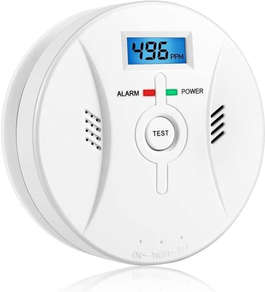 Koolmonoxidemelder met LCD-scherm – CO-detector – Luid Alarm 85 dB – Koolmonoxidemelder met koolmonoxide-sensor