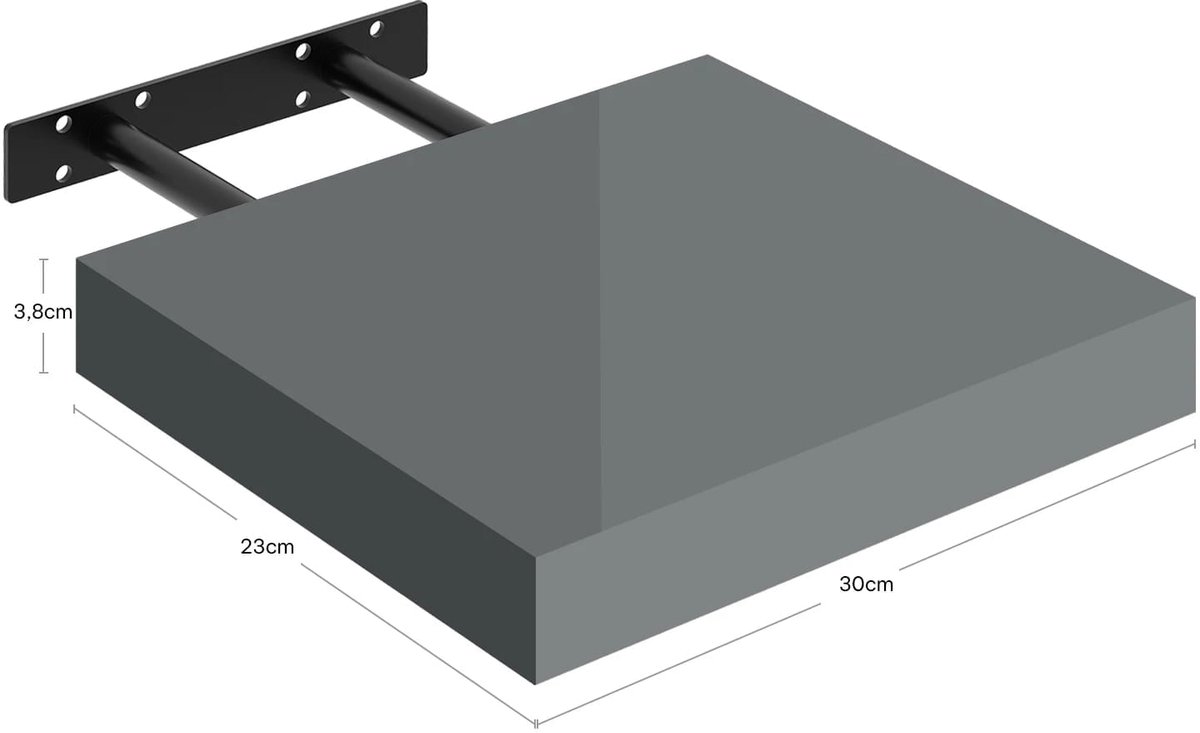 Wandplank Zwevend 30cm - Stijlvol Opbergen, Gemakkelijk op te Hangen - B 120 x D 40 cm
