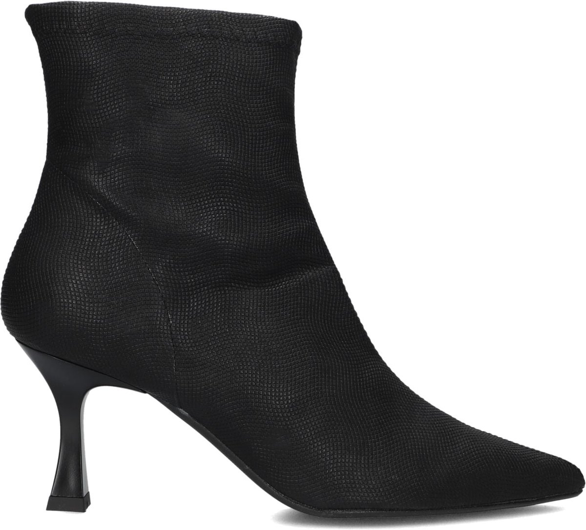 Notre-V 2478s Enkellaarsjes - Enkelboots met rits - Dames - Zwart - Maat 37