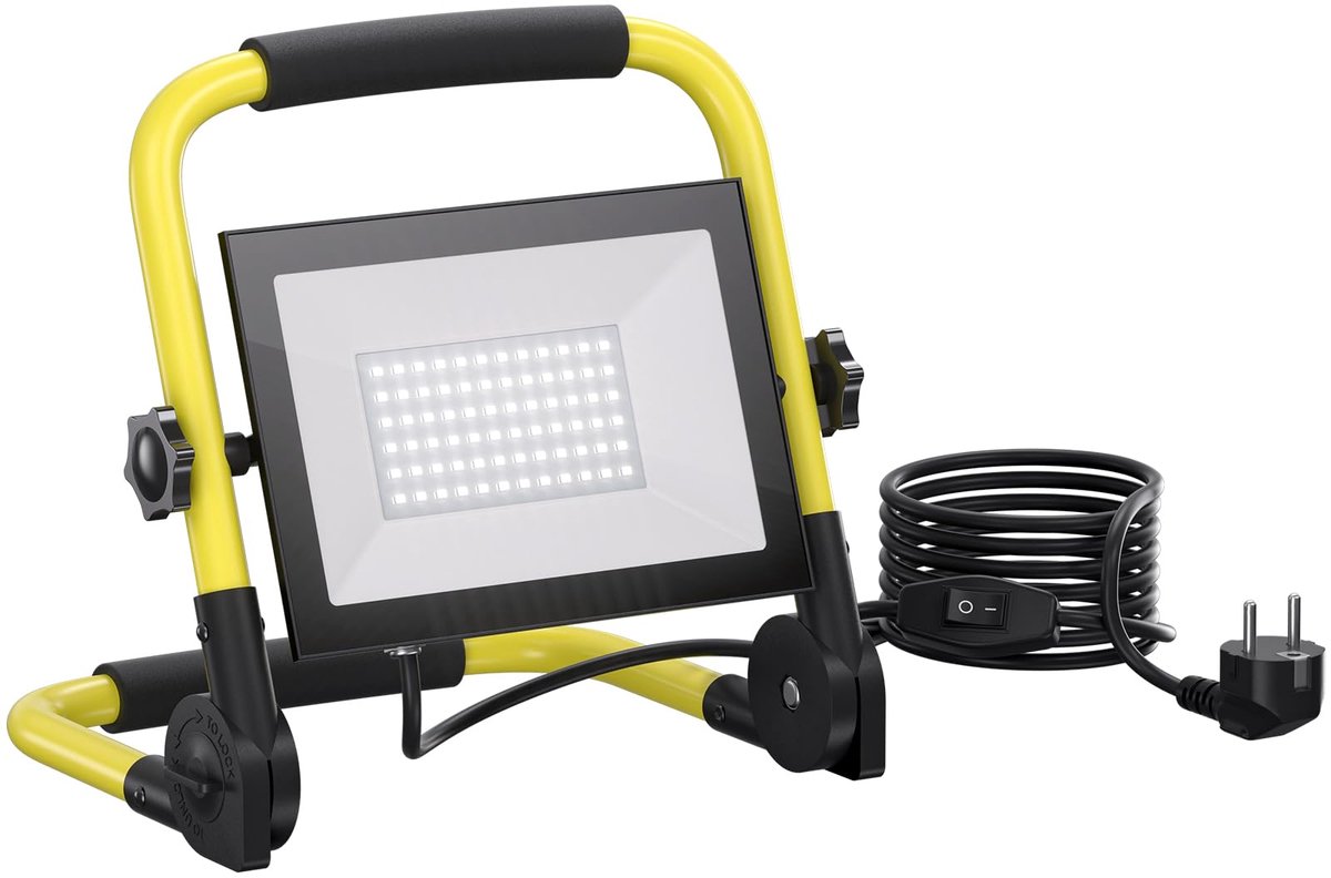 Led-bouwspot 30 W - 3000 lm - IP66 waterdicht - ideaal voor bouwplaats of werkplaats - ShopVlot