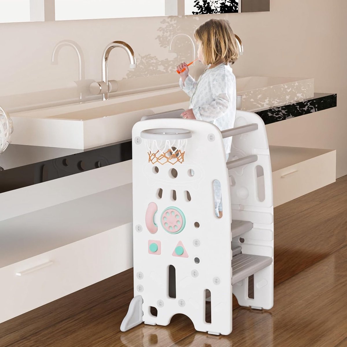 Kinder Leertoren - Keuken Helper - Kinderen Helpen - Veilig en Stabiel - 47 x 76 x 91 cm