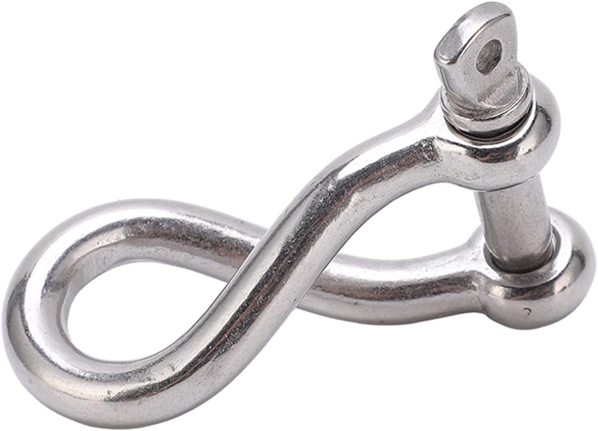 Anti-roest Twist Beugels van RVS, Sterke Draagkracht, Perfecte Afwerking, 8 mm, Geschikt voor Schepen en Nautische Toepassingen