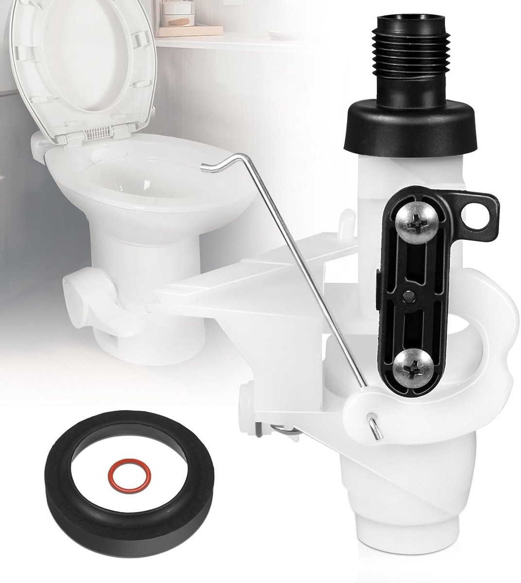 Toilet Waterklep Set voor Aqua-Magic V, Geschikt voor Hoge en Lage Modellen, Lekvrij en Scheurvast voor Caravan en Camper Toiletten