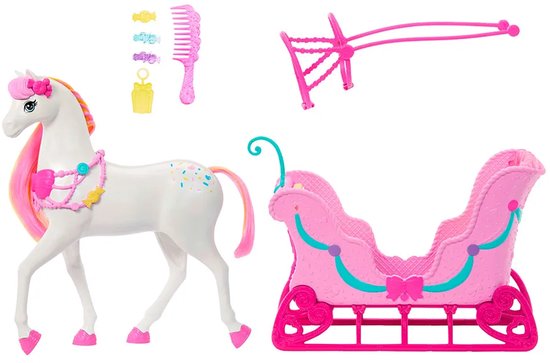 Barbie In The Nutcracker Snoepjesland - Paard met Slee - Poppen niet inbegrepen — afbeelding 3