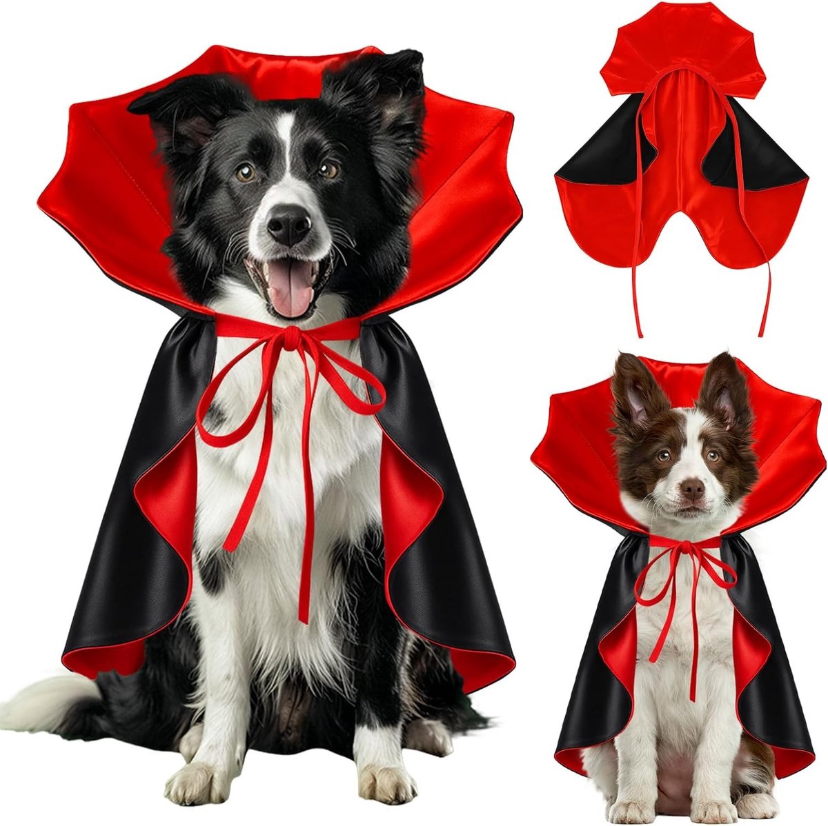 Grappig Halloween Kostuum voor Honden, Pet Cape voor Grote en Extra Grote Honden met Verstelbare Strap en Nekpantser voor Vampierfeest en Cosplay