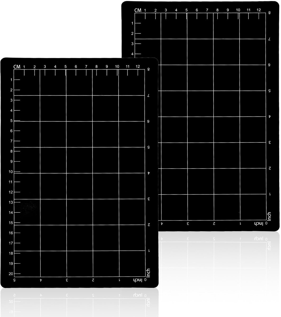2 Stuks Stanssnijmatten, 22,6 x 15,3cm Raster Magnetische Snijmatten Magnetische Vulplaten met Inch en - ShopVlot