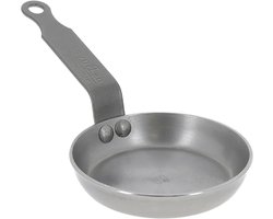 Mineraal B Element Pan - Blini Pan - Pannenkoeken Bakken - Gietijzer Met Koper - 12 Centimeter - Zilver